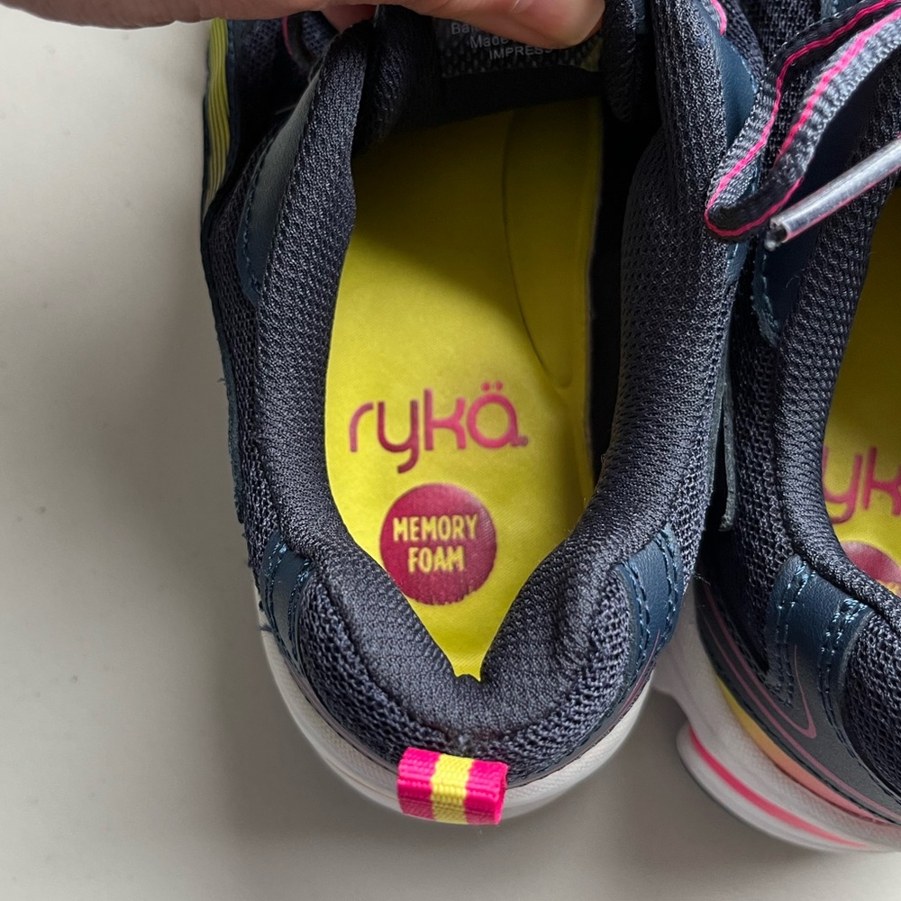 ‼️SOLD‼️ ryka Impress Navy, Yellow & Pink Walking Shoes - Picture 5 of 12